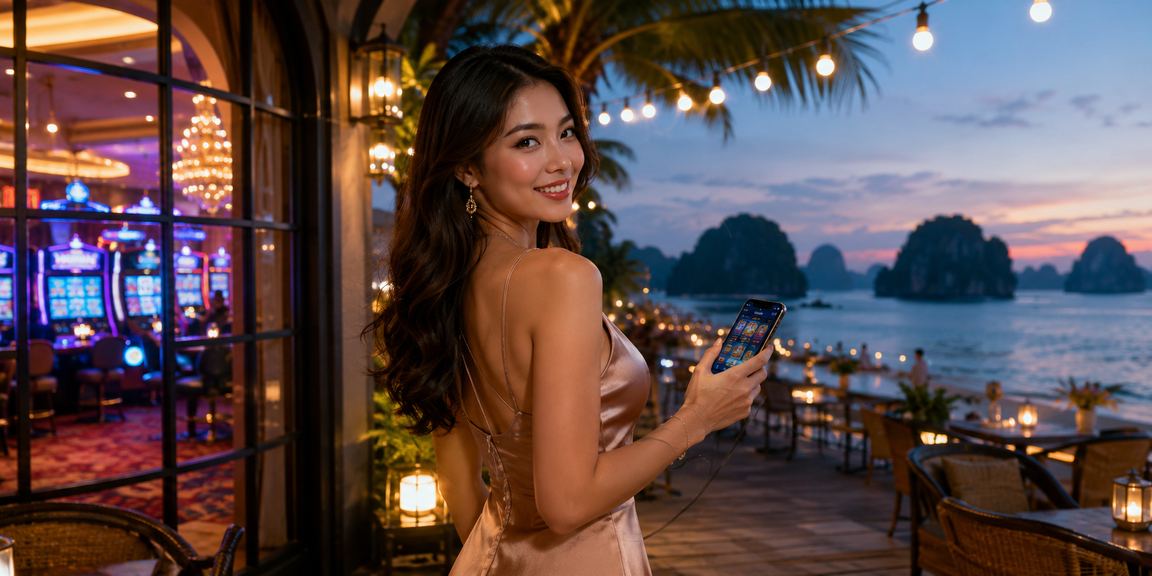 Người dùng Hạ Long theo dõi sự kiện thể thao qua điện thoại bên tách cà phê